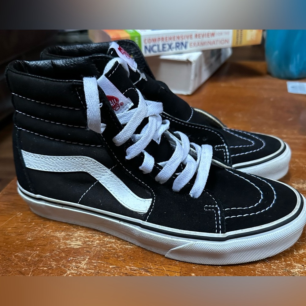 Vans Sk8-Hi Black and White High-Top Sneakers